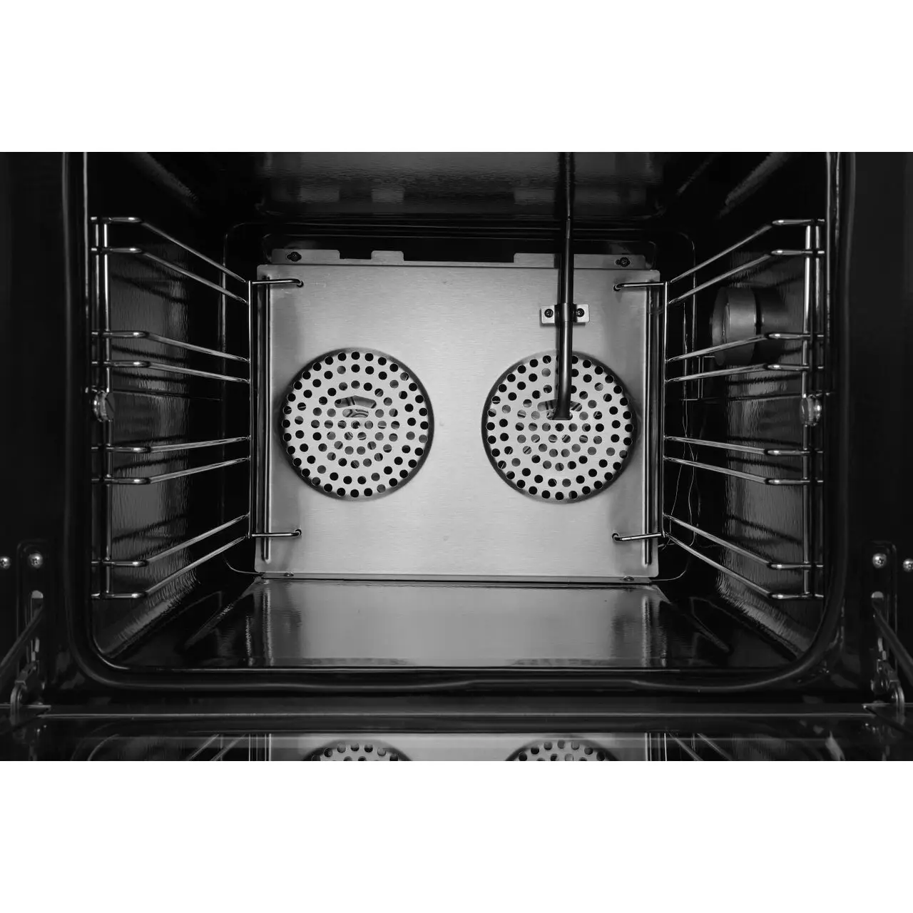 Cuptor convectie cu umidificare Hendi H90S, 4 tavi 438x315 mm incluse, 2 elemente incalzire, 2 ventilatoare, termostat reglabil 50-300 gr C, timer 0-120 min, 2670W, 595x595x(H)570 mm - imagine 6