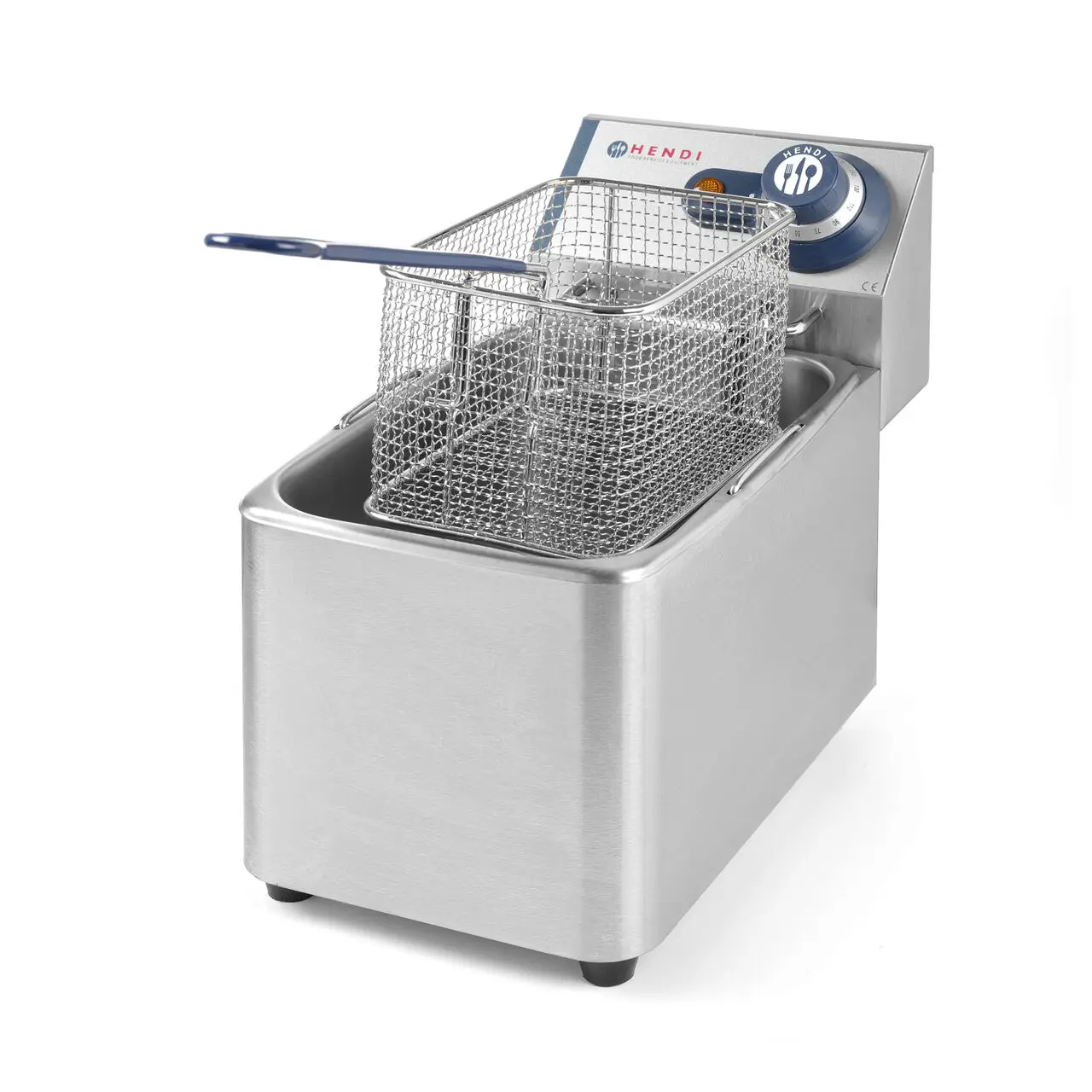 Friteuza electrica profesionala 4 litri, Hendi Blue Line, corp inox, termostat reglabil 0-190 gr C, 3000W, 217x400x(H)290 mm, - imagine 2