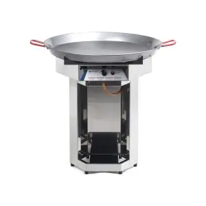 Gratar pe gaz Hendi Fiesta 800, inox, 7,0 Kw, contine furtun de gaz, aprindere electronica si regulator de presiune, 80x80x(H)90 cm