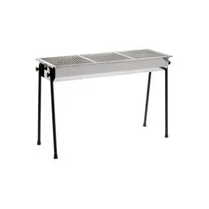 Gratar carbuni, inox, cu 3 gratare 345x345 mm fiecare, 1145x380x(H)770 mm, Hendi Resto, potrivit si pentru uz profesional