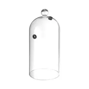 Cloche din sticla cu gaura pentru furtun fum, Hendi, diametru diametru130x(H)282 mm, poate fi utilizat in combinatie cu infuzorul de fum