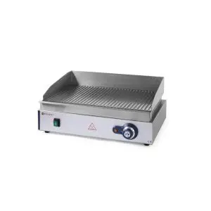 Gratar electric HENDI Profi Line  suprafata integrala striata, 550x380x(H)240 mm, inox, potrivit si pentru uz profesional
