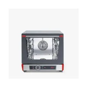 Cuptor convectie HENDI NANO CU UMIDIFICARE, 4 tavi 450x340 mm incluse, 99 programe, control digital, 2 elemente incalzire, sistem de ventilare cu inversor bidirectional, termostat reglabil, 50-260 gr C, timer 0 - 120 min, 3200 W, 560x603x530 mm