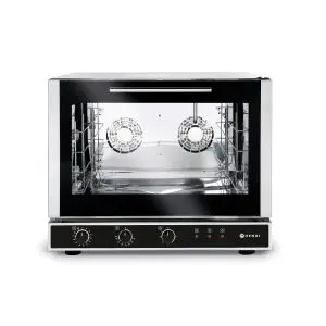 Cuptor convectie Hendi cu umidificare, capacitate 4 tavi 600x400 mm, 2 elemente incalzire, 2 ventilatoare, termostat reglabil, 50-300gr C, timer 0 - 120 min, 6400 W, 790x750x(H)635 mm