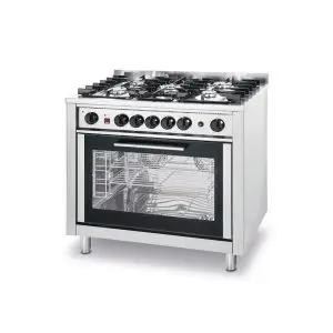 Masina de gatit, 5 arzatoare pe gaz si cuptor electric, Hendi, 14,3kw, 900x655x(H)850/900 mm