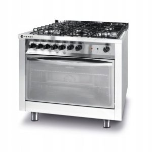 Plita electrica gaz cu 5 arzatoare si cuptor cu convectie Revolution by Hendi, 3 kW / 230V, 900x600x (H) 900 mm