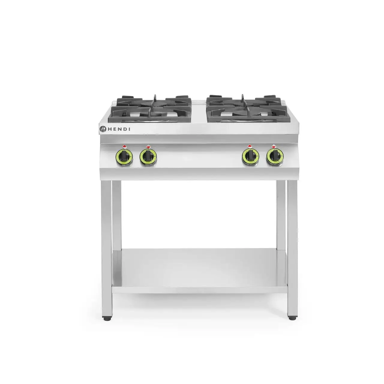 Aragaz profesional pe gaz Hendi Kitchen Line cu 4 arzatoare fara cuptor 800x700x(H)900 mm