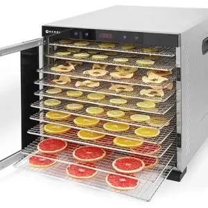 Deshidrator alimente Hendi Profi Line, 1000 W, 10 tavi, Temperatura reglabila 35-75?C, Gri