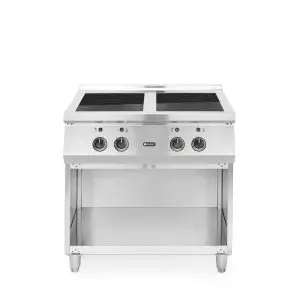 Masina de gatit cu inductie, 4 arzatoare, spatiu depozitare,17000 W,Hendi, 800x700x(H)870mm