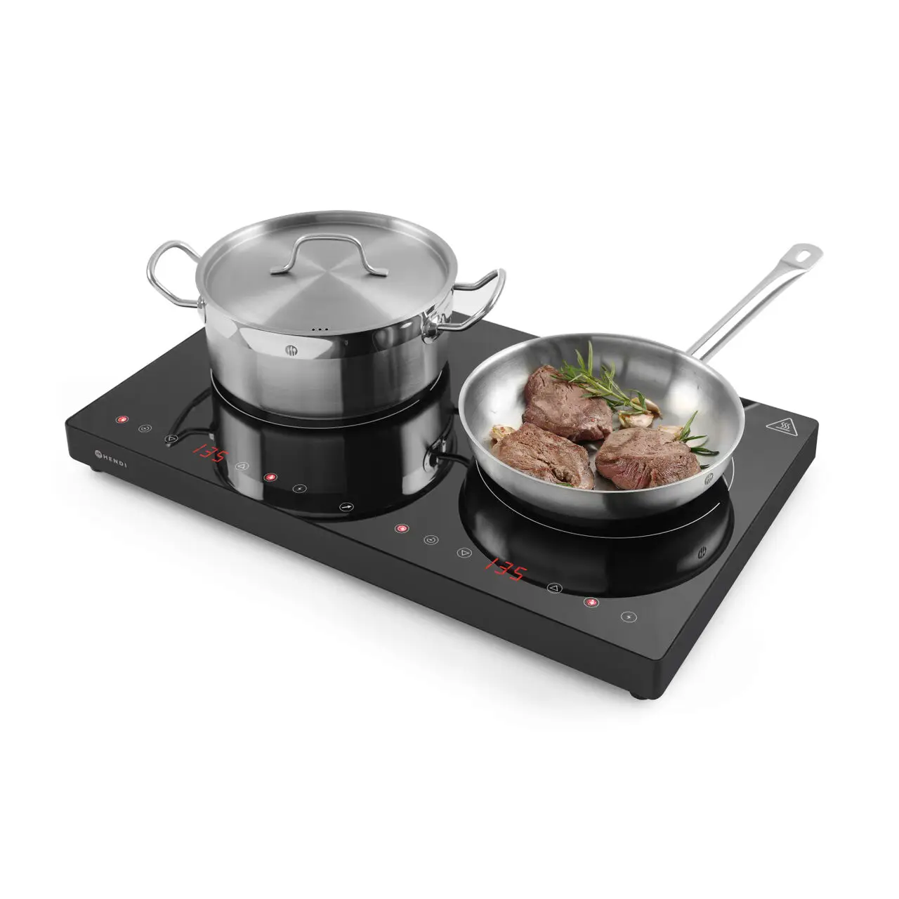 Plita dubla cu inductie Black Line, 3500W, 608x370x(H)61mm