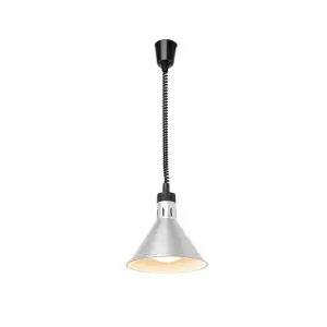 Lampa de caldura conica, argintie ø275x(H)250 mm, 230V, 250W