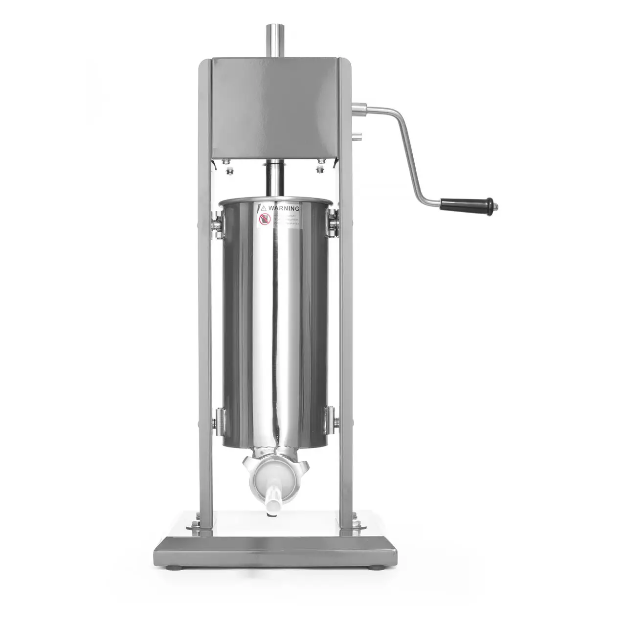Aparat profesional pentru umplut carnati, Revolution, 5 lt, sistem umplere cu 2 viteze, inclus set 3 palnii, 30x34x(H)69 cm