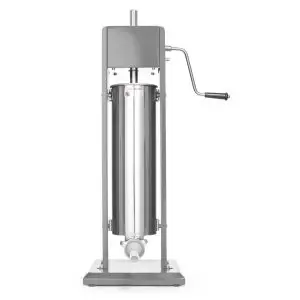 Aparat profesional pentru umplut carnati, Revolution, 7 lt, sistem umplere cu 2 viteze, inclus set 3 palnii, 30x34x(H)83 cm