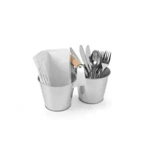 Set rustic tacamuri si servetele, Hendi, tip galeata, 250x125x(H)155, otel galvanizat