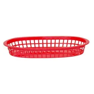 Cos de paine oval, Hendi, Rosu, 6 buc, 275x175x(H)38mm