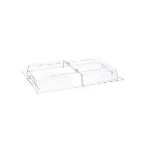 Capac prezentare rolltop GN 1/1, policarbonat - 533x328x(H)76 mm