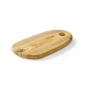Tocator pentru prezentare si servire branzaturi, Hendi, lemn de maslin, 350x210x(H)18 mm