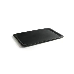 Tava servire dreptunghiulara, Hendi, poliester armat cu fibra de sticla, neagra, 37x53 cm