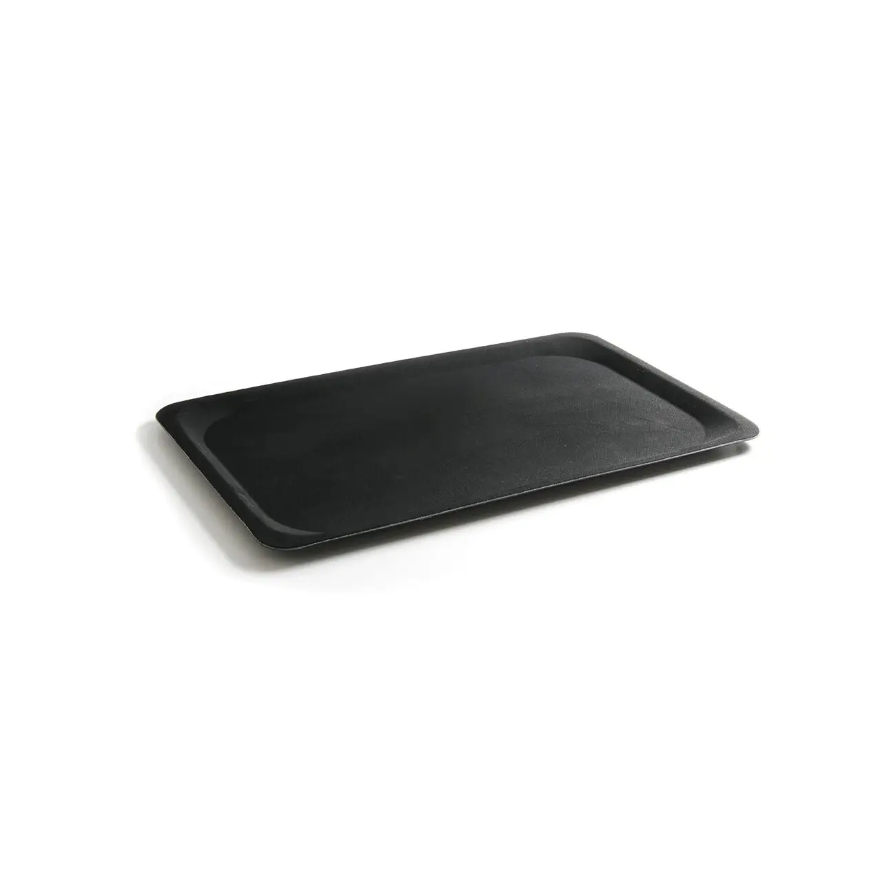 Tava servire dreptunghiulara, 20x28 cm, suprafata anti-alunecare, poliester armat cu fibra de sticla, neagra, Hendi