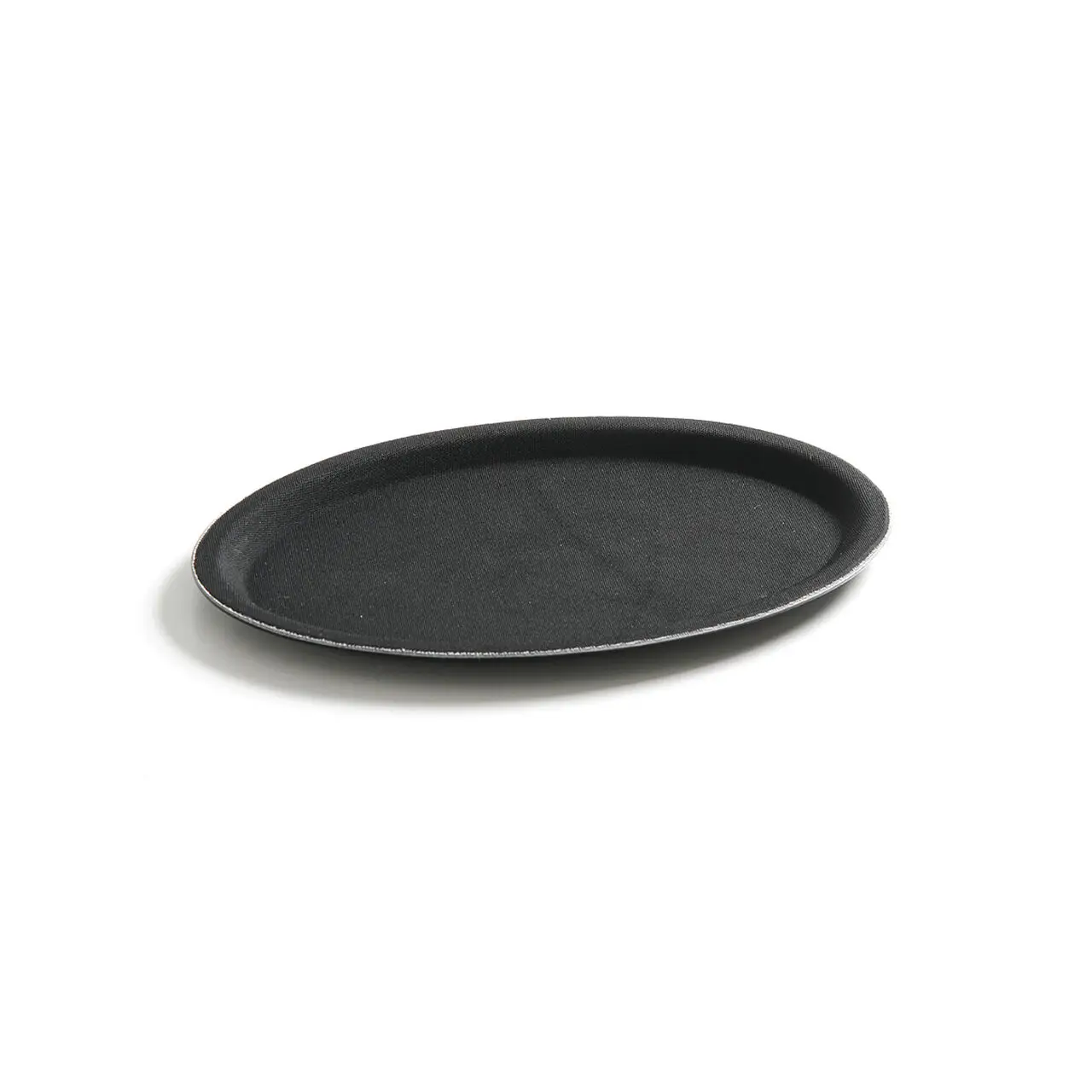 Tava servire ovala, 16x23 cm, Hendi, poliester armat cu fibra de sticla, suprafata anti-alunecare, neagra