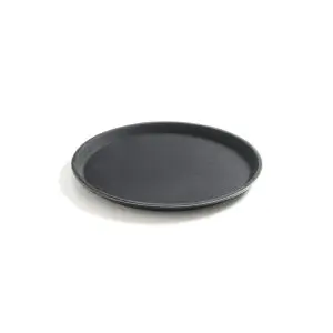 Tava servire rotunda, diam. 46 cm, Hendi, poliester armat cu fibra de sticla cu strat anti-alunecare, neagra