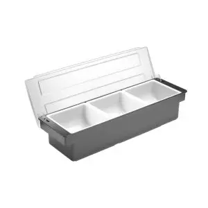 Cutie pentru ingrediente Hendi - 3 recipiente, 480x150x(H)100 mm