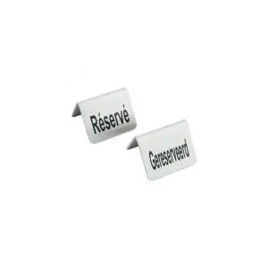 Semn Hendi pentru masa Rezervat, 4 piese, otel inoxidabil, 52x(H)40 mm