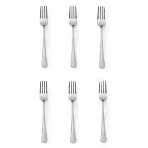 Set 6 furculite din inox, (L) 197 mm, finisaj oglinda, Hendi Kitchen Line