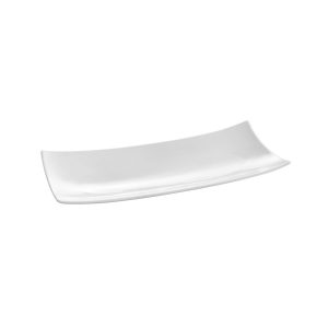 Farfurie portelan alb termorezistent Bark, Hendi, 35.2x14.6x4 cm, forma dreptunghiulara