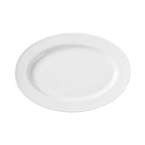 Platou oval Fine Dine Bianco, portelan, alb, 210x140 mm