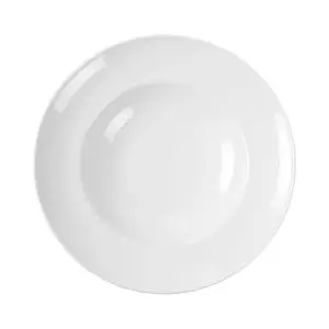Farfurie paste, diametru 26 cm, portelan alb cu margini intarite, Hendi, gama DELTA