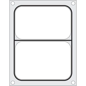 Matrita sigilare pentru un recipient cu doua compartimente 227x178 mm