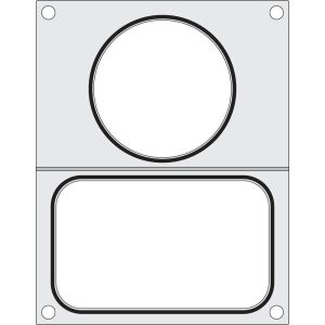 Matrita sigilare pentru un recipient cu un compartiment 178x113 mm + pentru un recipient de supa ø115 mm