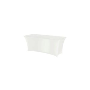 Fata de masa tip husa, alba pentru masa dreptunghiulara, Hendi, 1500x760x(H)730mm, 90% micro poliester / 10% elastan
