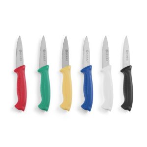 Set de 6 cutite medii bucatarie profesionale, certficate igiena HACCP, Hendi, lama 80 mm, lungime totala 185 mm