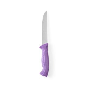 Cutit pentru sculptat, Hendi, 2.5x150x280 mm, Inox/Polipropilena, Mov