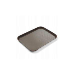 Tava servire fast food maro din polipropilena Hendi 265x345x(h)20 mm