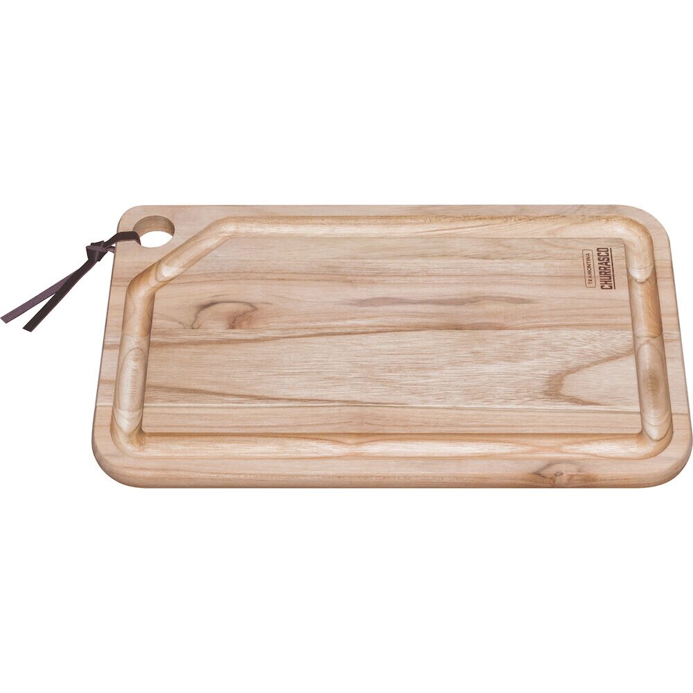Tocator din lemn de tec,Hendi, dreptunghiulara Churrasco, Tramontina, 490x280x(H)22mm