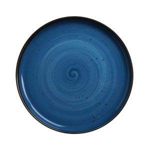 Farfurie cu margine inalta albastra, 210 mm