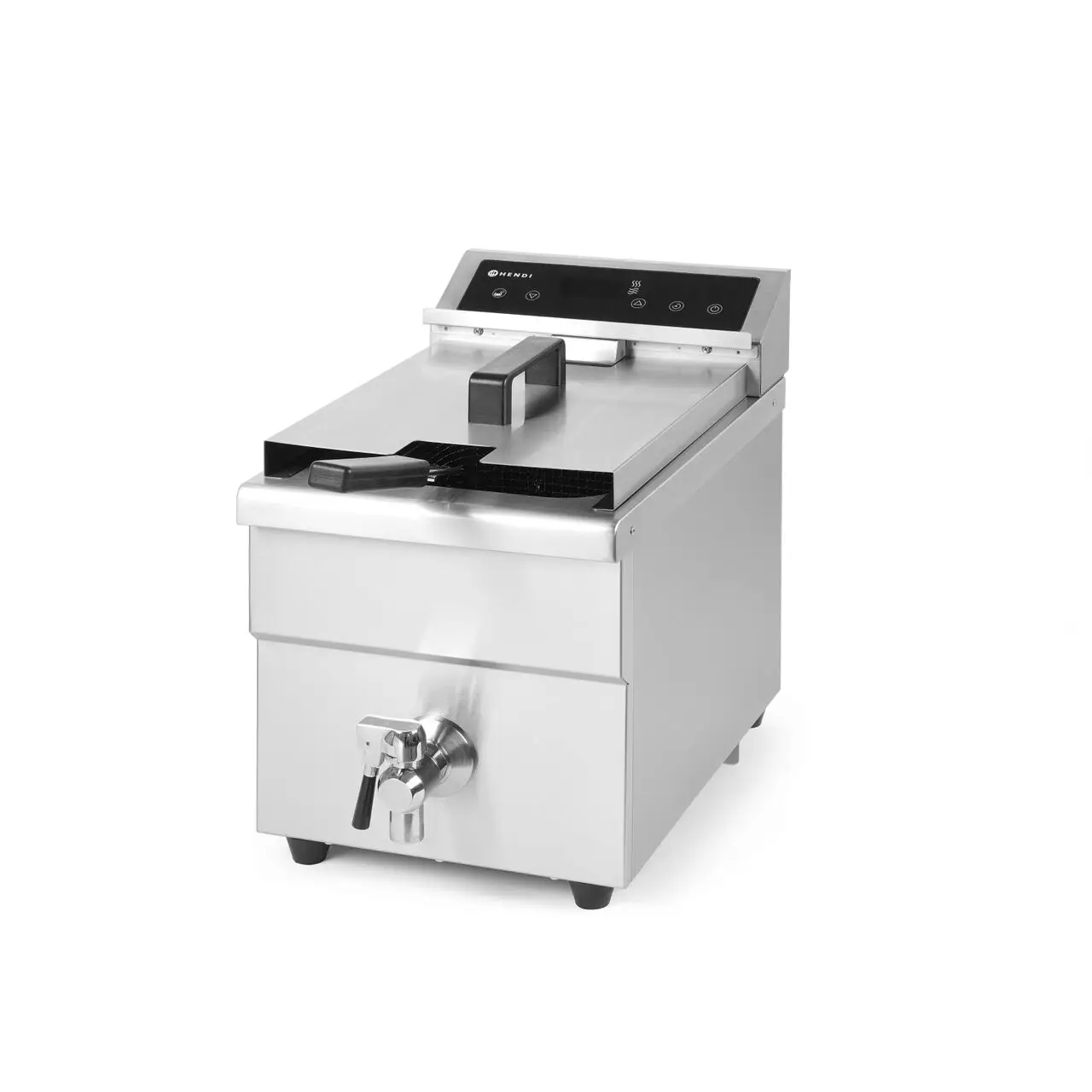 Friteuza cu inductie Hendi Kitchen Line, 8 lt, corp inox, 3500W, functie boost pentru incalzire rapida, Hendi, 290x485x(H)406mm - imagine 2