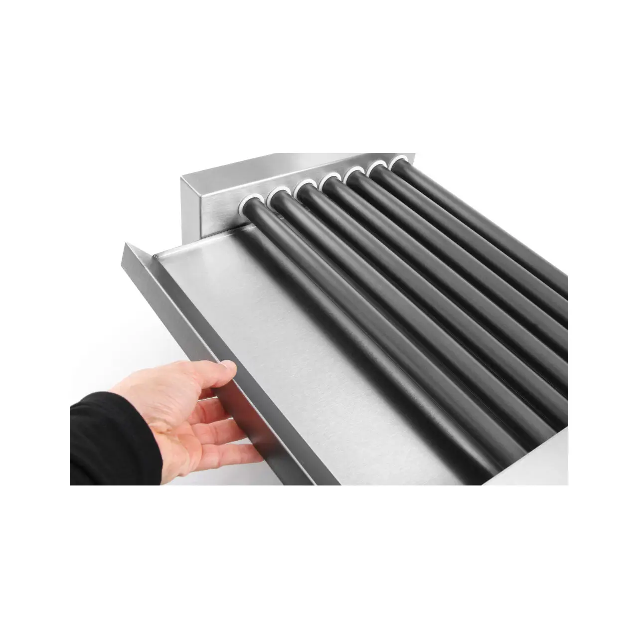 Grill rola pentru carnati, 9 role latime 42 cm, , 940 W, role cu strat anti-aderent, corp inox, Hendi - imagine 2