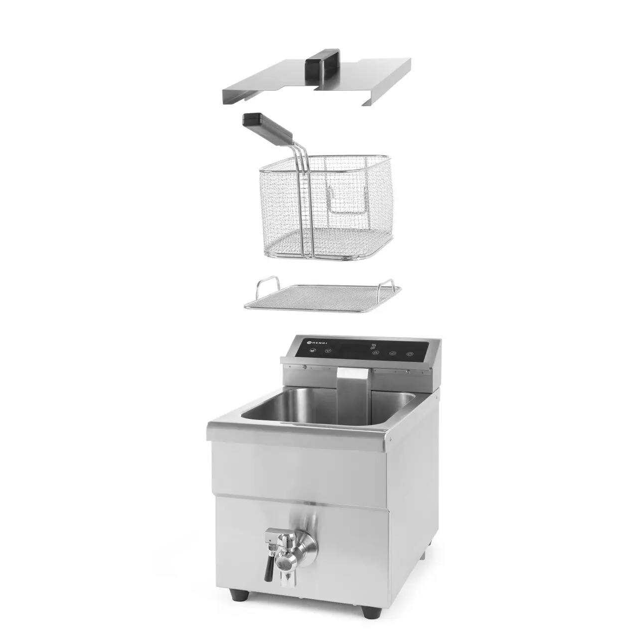 Friteuza cu inductie Hendi Kitchen Line, 8 lt, corp inox, 3500W, functie boost pentru incalzire rapida, Hendi, 290x485x(H)406mm - imagine 6