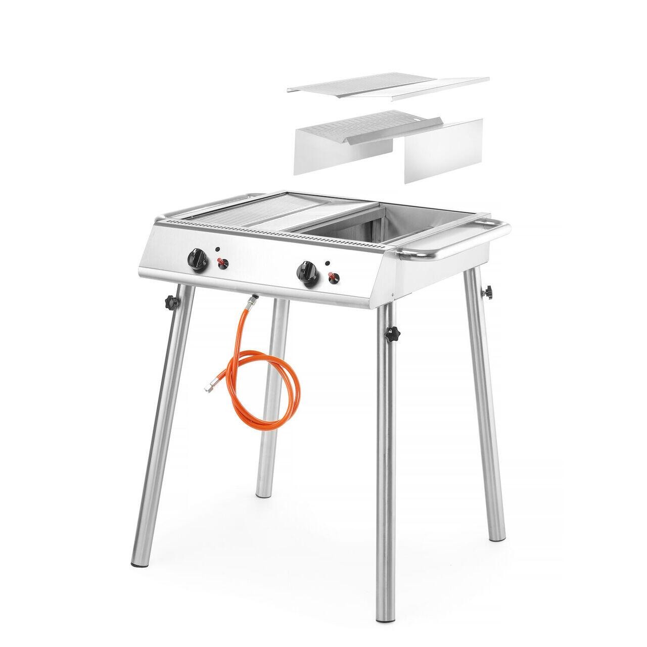 Gratar pe gaz Xantos, HENDI, 9,5kW, 770x710x(H)870mm - imagine 3