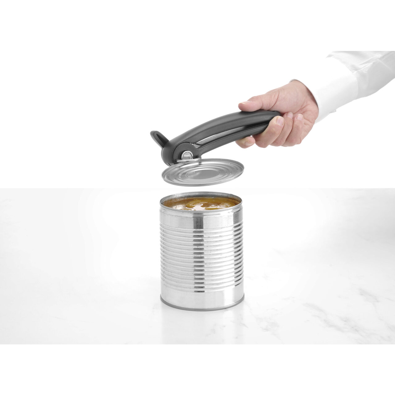 Desfacator conserve, Hendi, 190 mm, modul de deschidere lasa conserva fara margine ascutita, Inox/Polipropilena - imagine 5