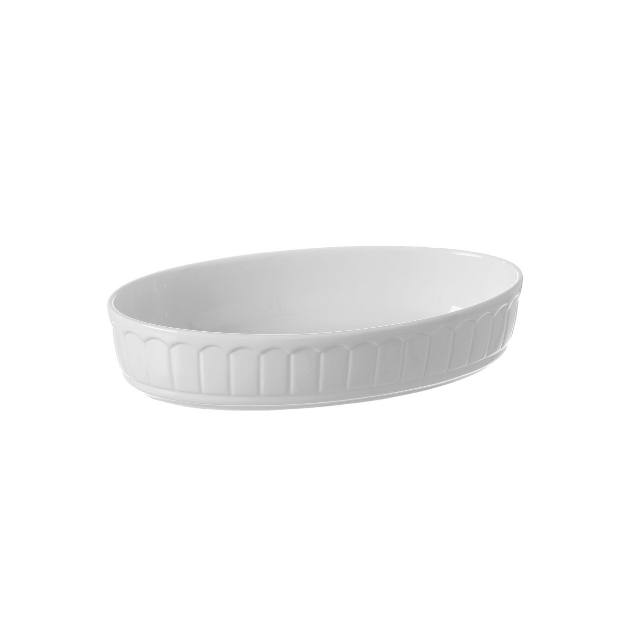 Vas cuptor portelan alb termorezistent pana la 600 gr C, oval, Hendi, 220x130 mm - imagine 2