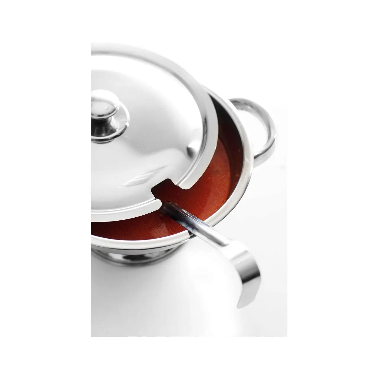 Supiera cu capac si lingura servire, 2.7 lt, inox, Hendi, 27x(H)12 cm - imagine 2