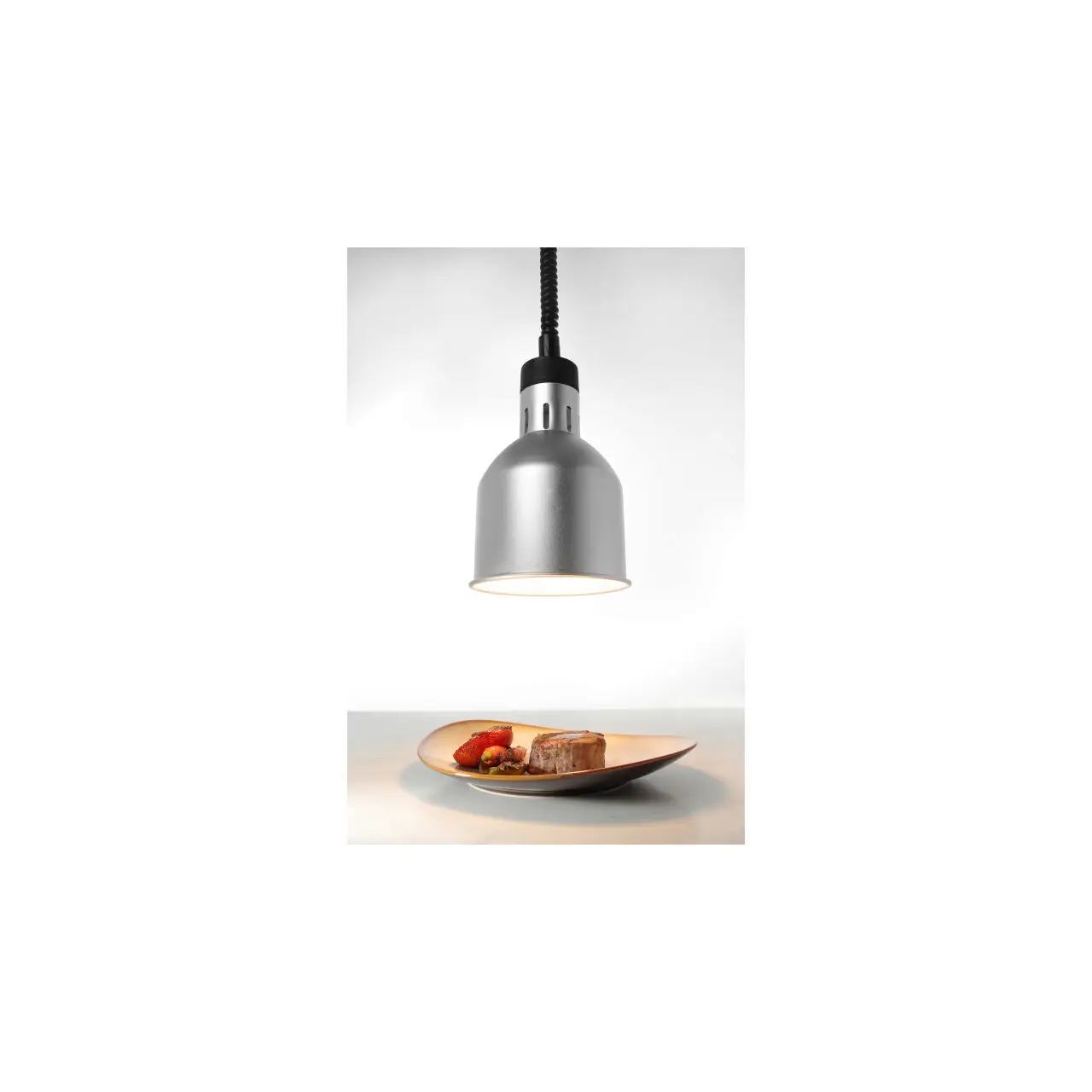 Lampa de incalzire cilindrica, argintie ø175x(H)250 - imagine 2