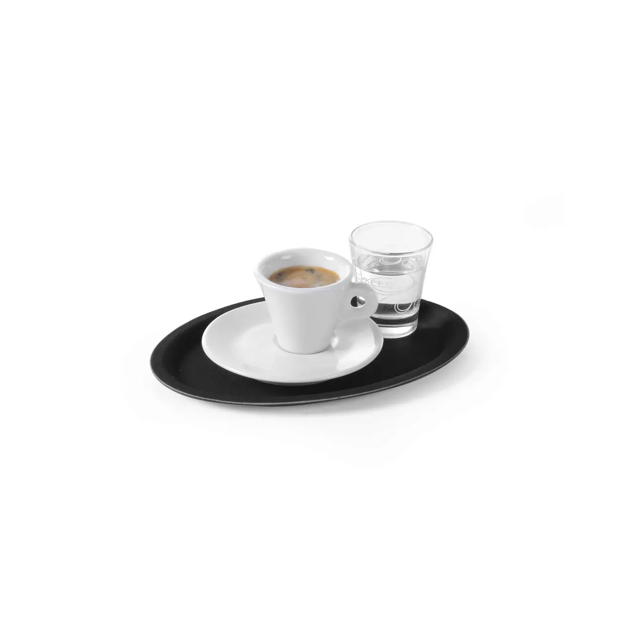 Tava servire ovala, 16x23 cm, Hendi, poliester armat cu fibra de sticla, suprafata anti-alunecare, neagra - imagine 2