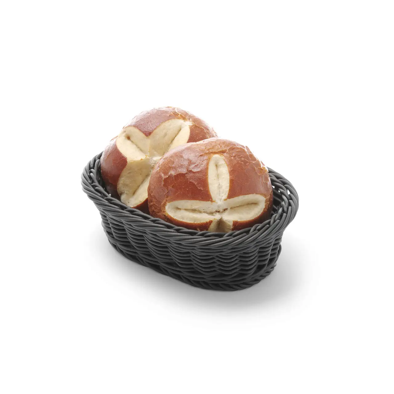 Cos servire pentru paine, oval, Hendi, Negru, 190x120x(h)60 mm - imagine 3
