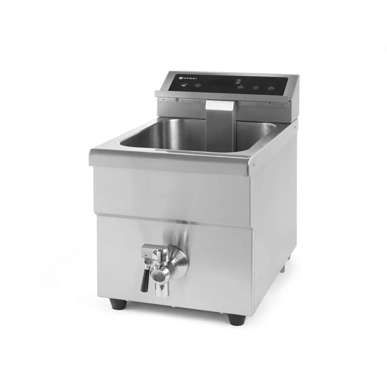 Friteuza cu inductie Hendi Kitchen Line, 8 lt, corp inox, 3500W, functie boost pentru incalzire rapida, Hendi, 290x485x(H)406mm - imagine 3